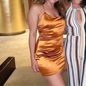 Satin slip mini dress